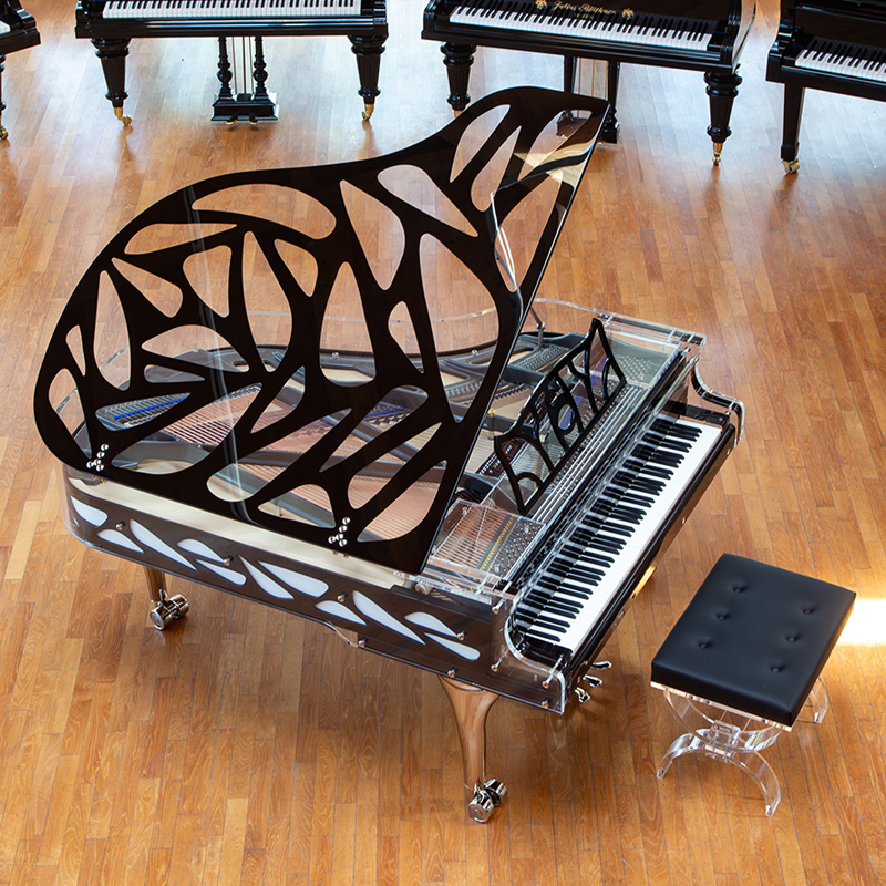 Crystal 'Hive' Edition piano in black