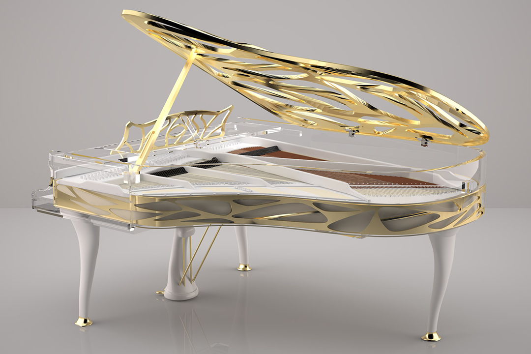 Bluthner Crystal Edition Hive Piano