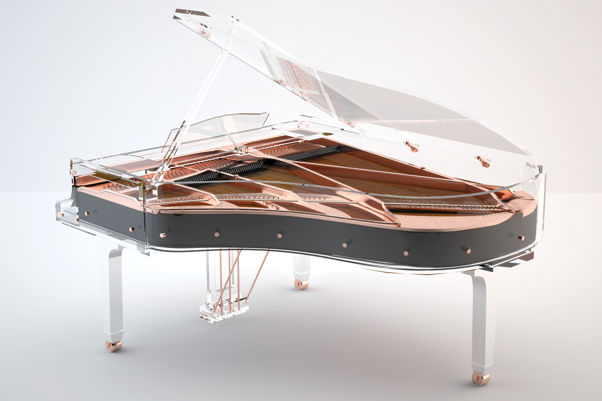 Crystal Edition Grand Piano in black