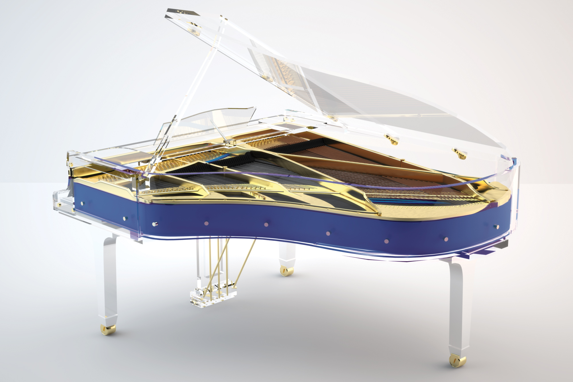 Crystal Edition Grand Piano in blue