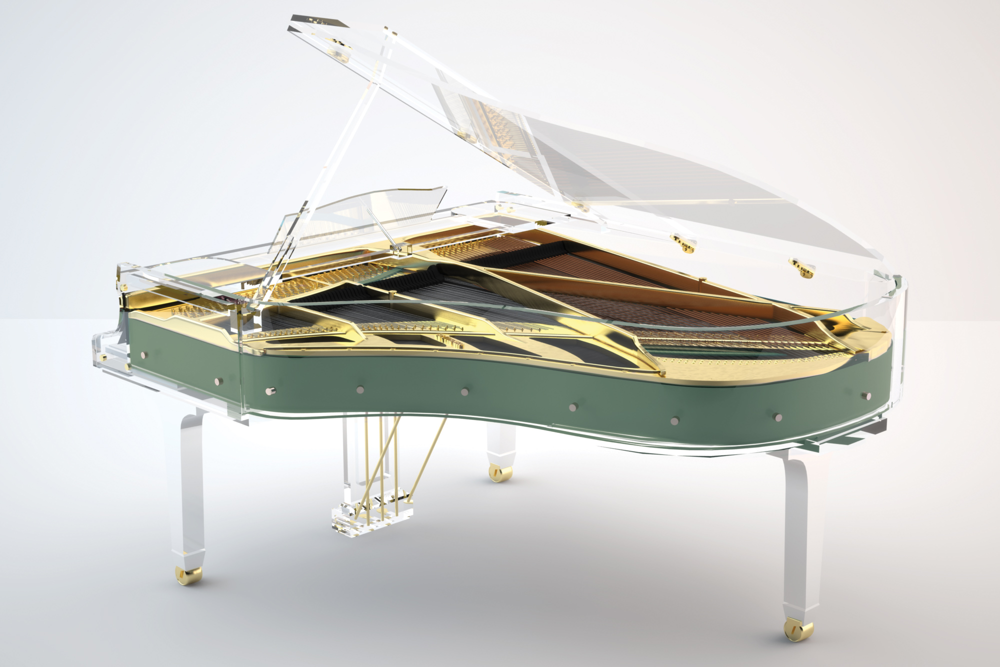 Crystal Edition Grand Piano in green