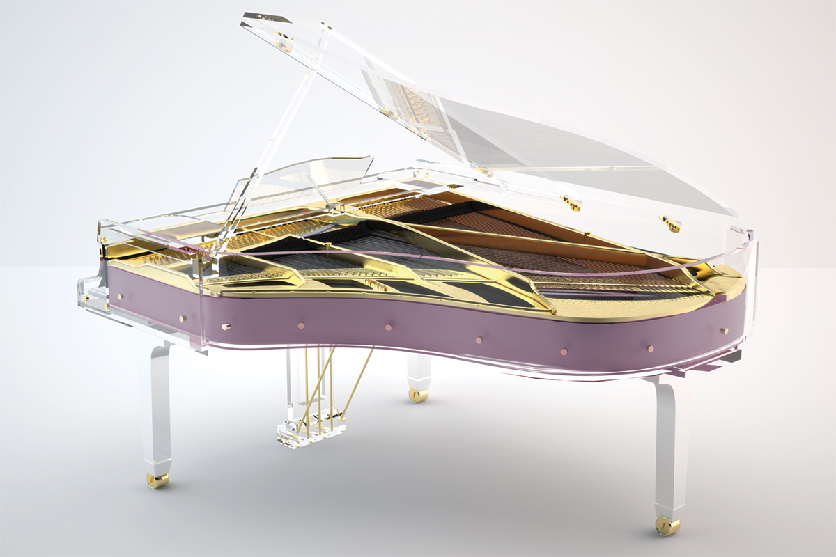 Crystal Edition Grand Piano in purple