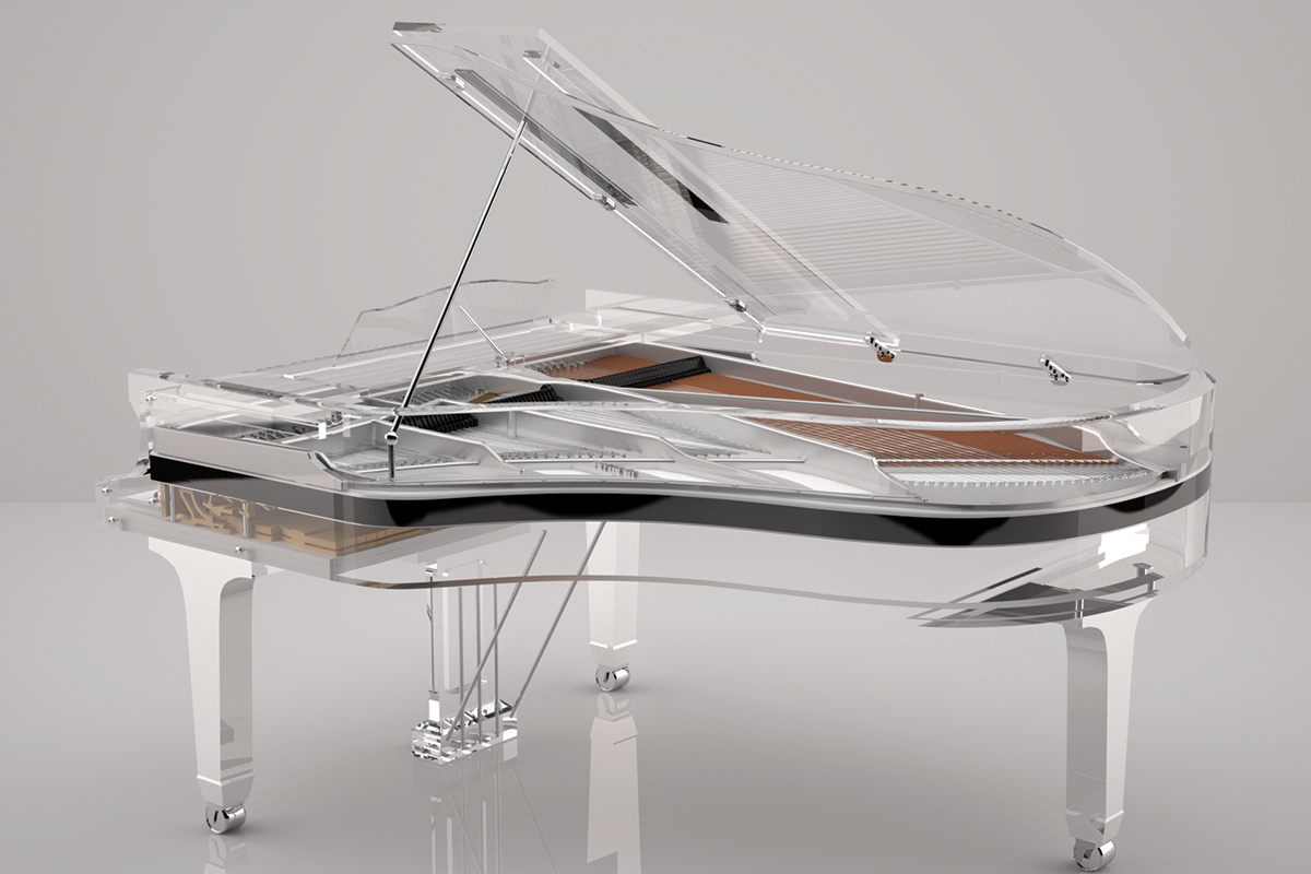 Crystal Edition Grand Piano in black