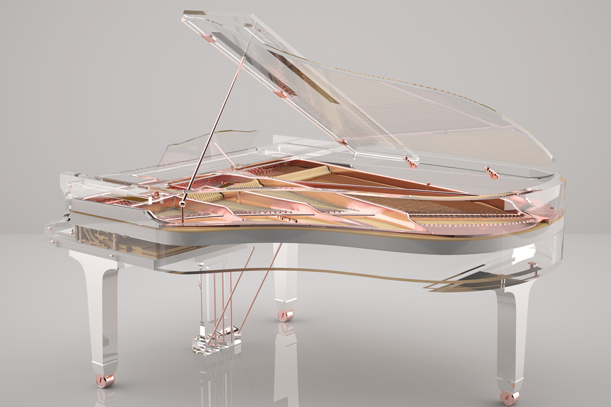 Crystal Edition Grand Piano in rose gold