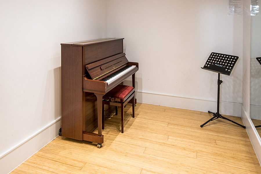 Piano practice room, Central London