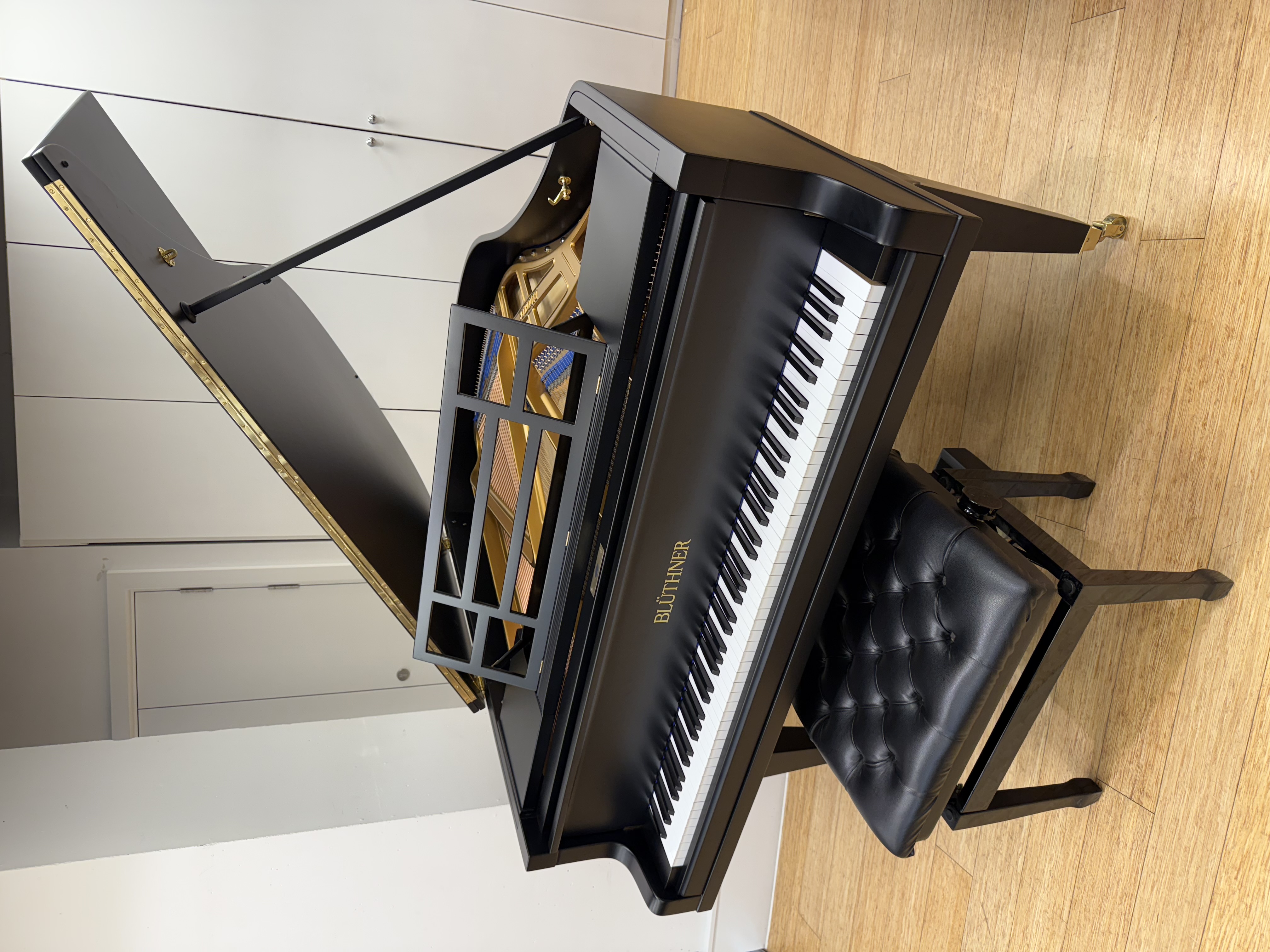 Re-conditioned Blüthner Style IVa in Black Satin Finish